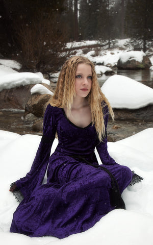 419P- Purple Gabriel Dress